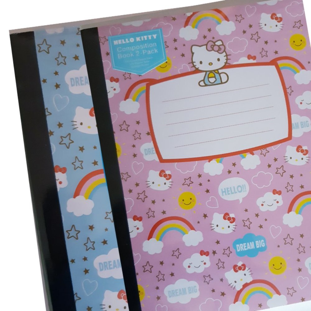 Hello Kitty Composition Notebooks Pink/Blue 2 Pack